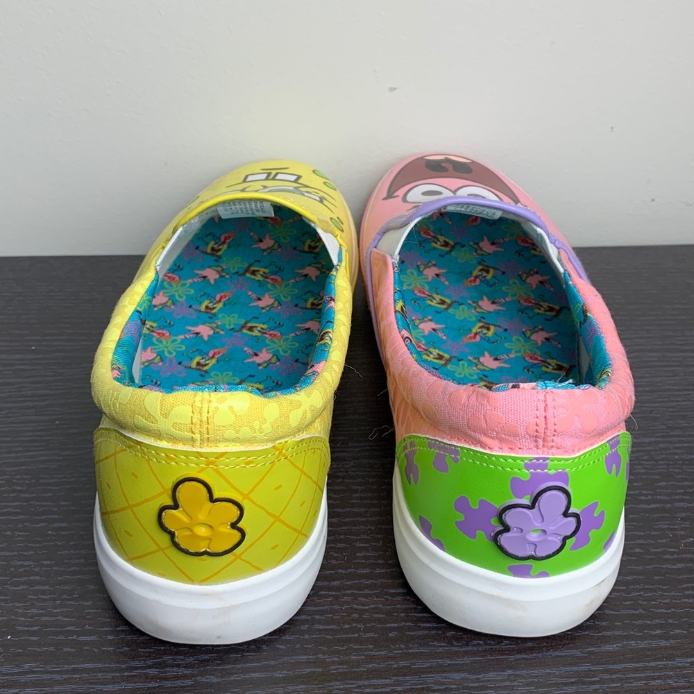 SpongeBob and Patrick Canvas Slip On Sneakers Size 10 - Picture 4 of 8